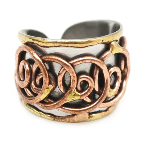 Mixed Metal Cuff Ring 003