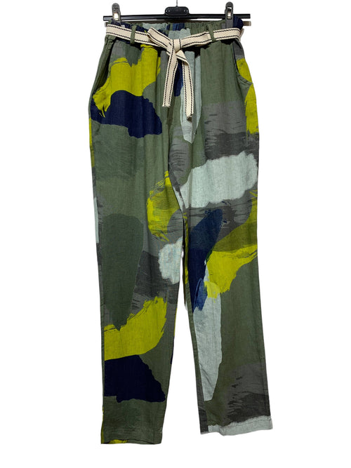 0541 Linen Abstract Pant