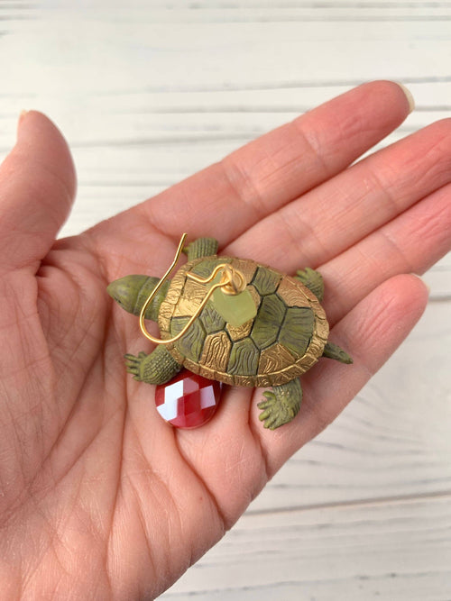 Glam Turtle Earrings