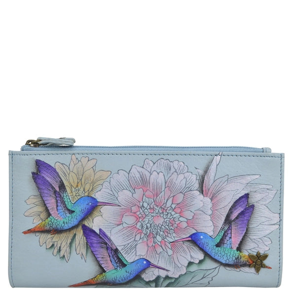 Hand-Painted Leather Two Fold Rfid Wallet - 1171