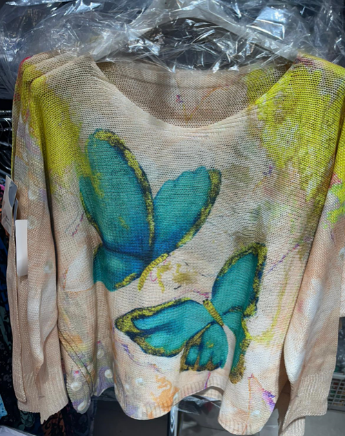 Art Layering Sweater Butterfly