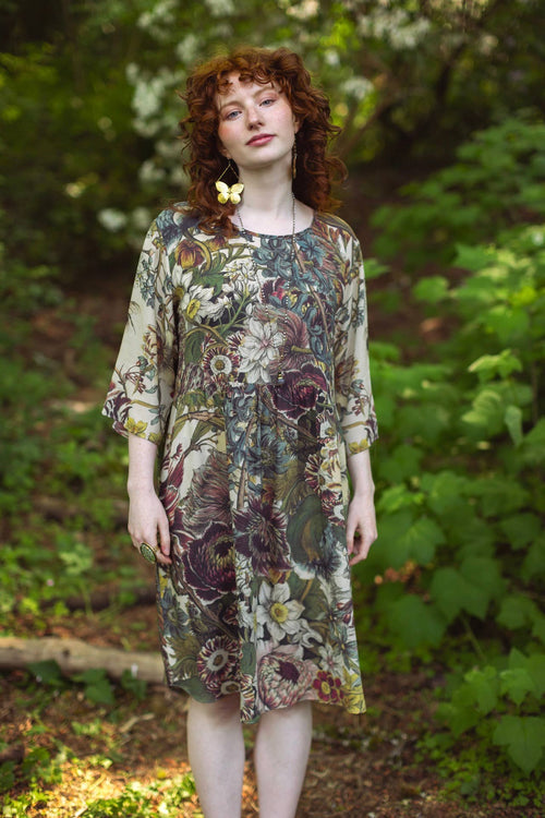 Love Grows Wild Artist Tunic Dress With Pockets & Bees