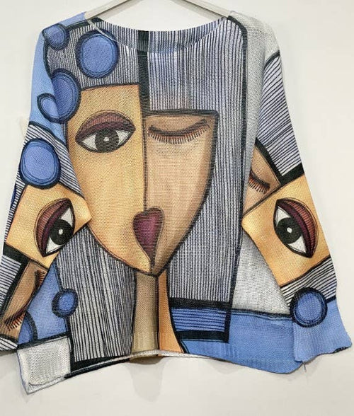 Art Layering Sweater Grey Picasso