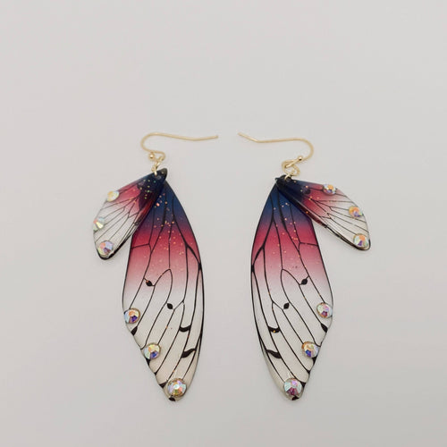 Gradient Cicada Butterfly Wings Earrings 35150