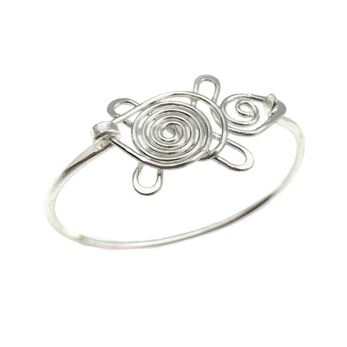 Silver Plated Bangle - 109 Turtle