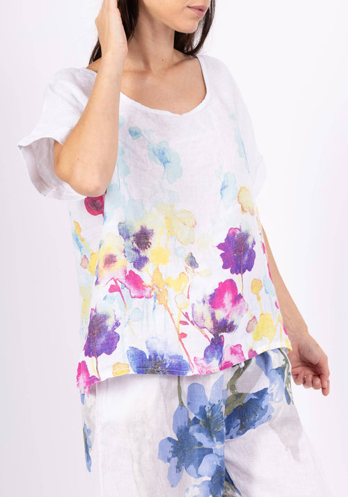01332 Floral Watercolor Top