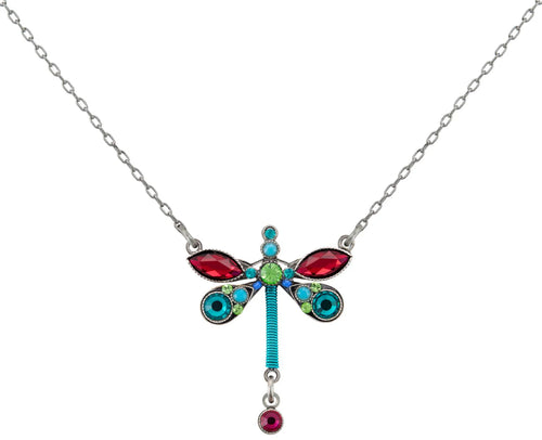 8946-BLZ Dragonfly Petite Pendant-Blue Zircon