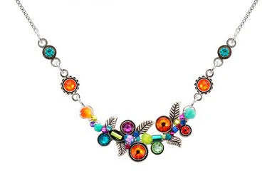 8978-MC Petite Scallop Necklace-Multicolor