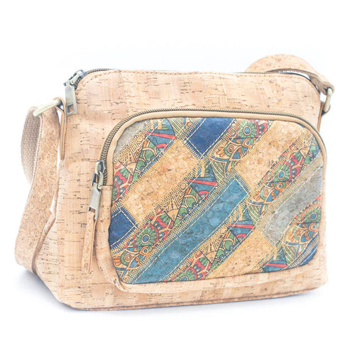 Patchwork Lightweight Cork Crossbody