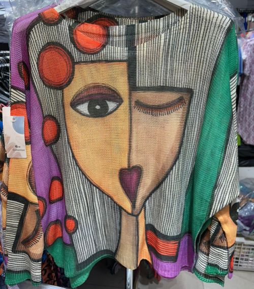 Art Layering Sweater Purple Picasso