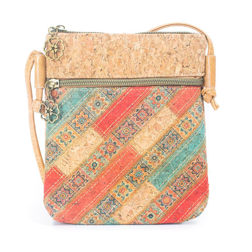Crossbody Bag for Women with Natural Cork Patchwork BAGF-058