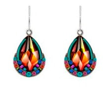 340-MC Contessa Wide Drop Firefly Crystal Earrings