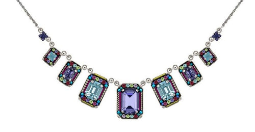 9091-MC Duchess Medium Pendant Necklace-Multicolor