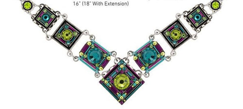 9123 Contessa Geometric Large V Necklace