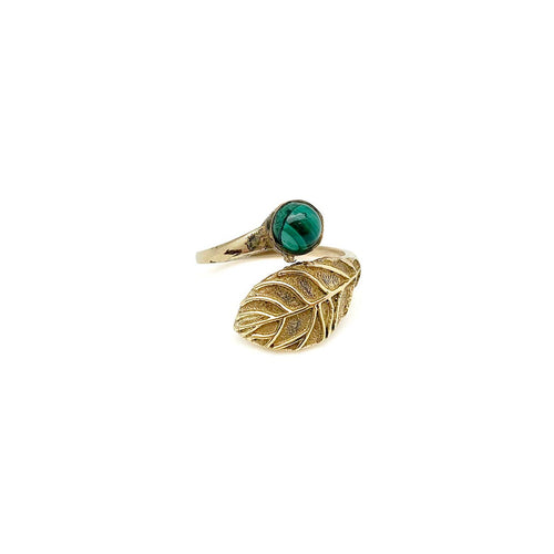 Tanvi Ring - Gold with Malachite 1504G