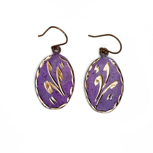 Patina Periwinkle Bloom Earrings