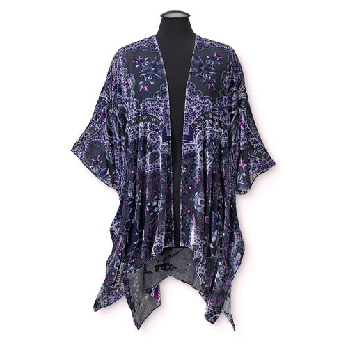 Burnout Velvet Kimono