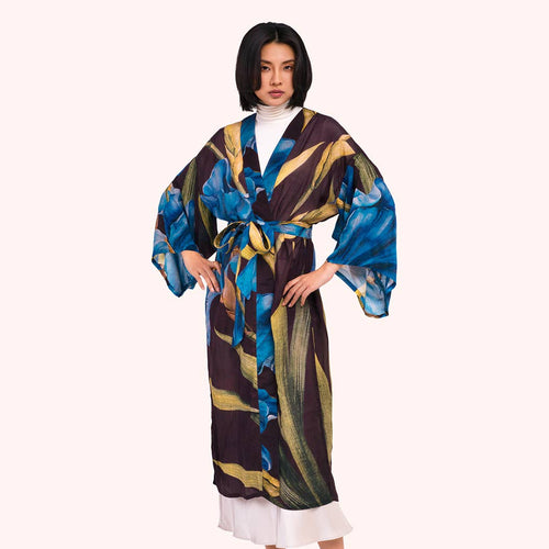 Iris Long Kimono Gown