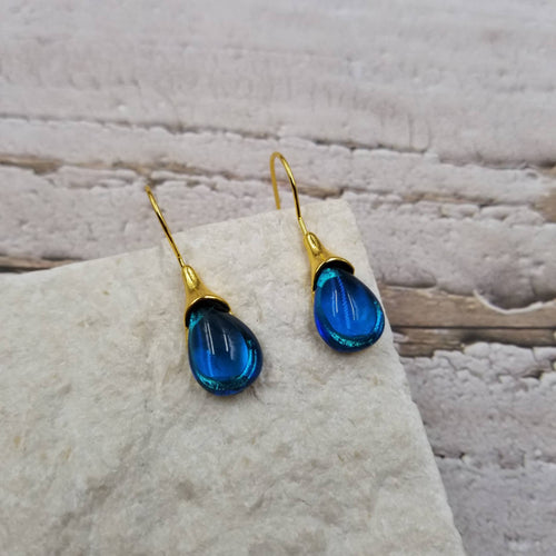 Cat's Eye Stone Drop Earrings