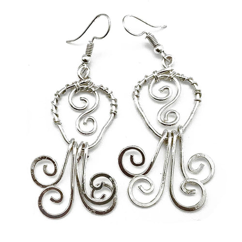 Silver Plated Earrings - Smaller Size Octopus ES115