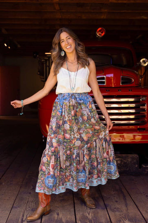 Love Language Atelier Skirt w/ Floral Print