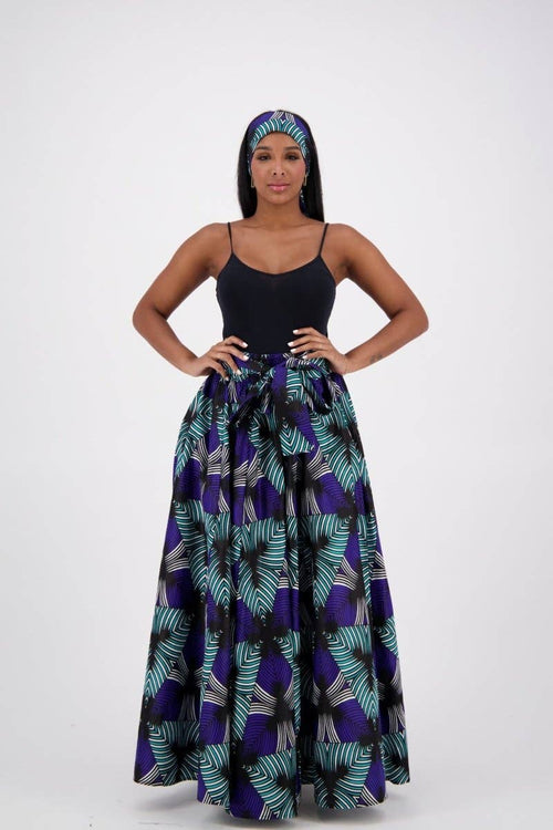 African Print Maxi Skirt