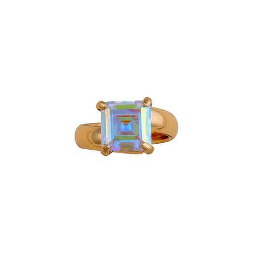 Mist Square Prong Ring