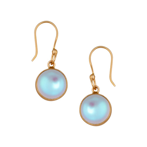 AUE62303  Alchemia Round Luminite Drop Earrings