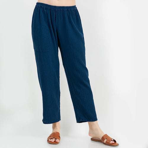 Brenda- Basic Ankle Length Tapered Pant With Pockets