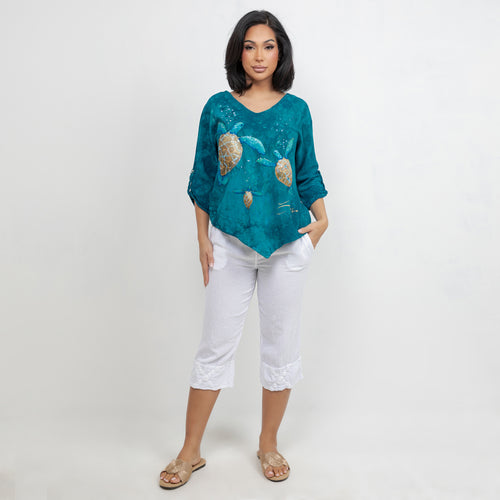 Ocean Floor Hand-Painted Top