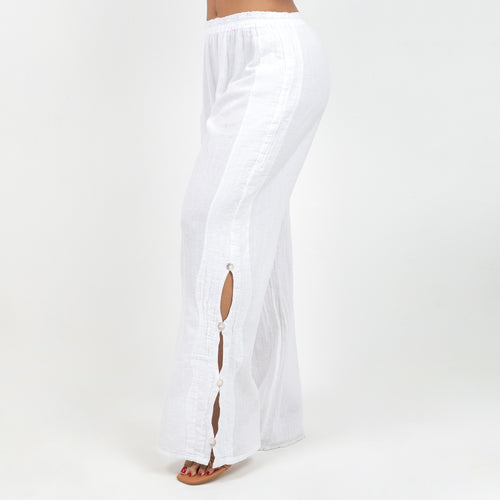Amber Pant - Featuring Keyhole Details 100% Cotton Gauze