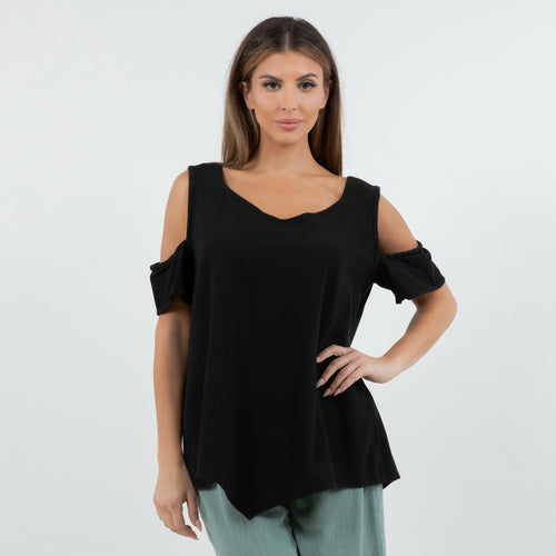 Mylie Cold Shoulder Top 100% Cotton Gauze - New Colors!