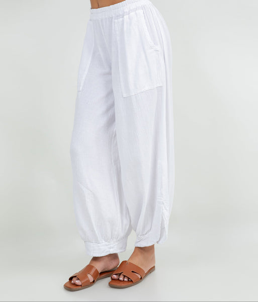 Travel Pants Cotton Gauze Cuffed Pant