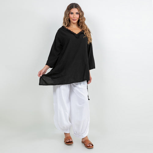 Zoe Top - Looser Fitting Comfort 100% Cotton Gauze