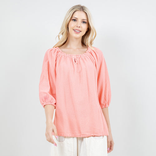 Presley Top 100% Cotton Gauze OSFM