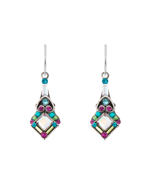 E152-MC Mosiac Earrings-Multicolor