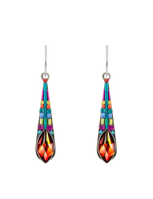 E339 - MC Contessa Med-Elongated Drop Earrings-Multicolor