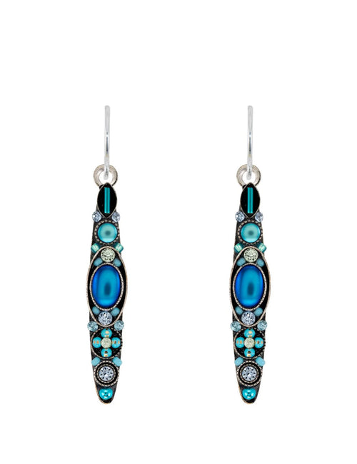 808-LB Moonlight Linear Earrings-Light Blue