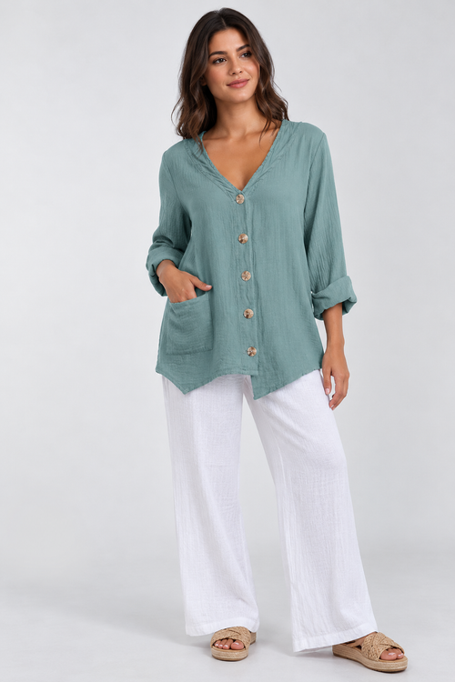 Tammy- Jacket/Top 100% Cotton Gauze Sale