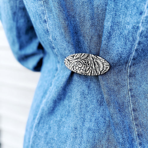 NEW "Impressions" Leather Dress Clip