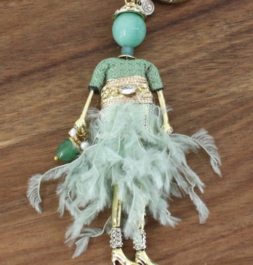 B24127 Stone Adorned French Doll Stainless Steel