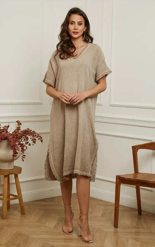 9825 Cotton Linen Dress