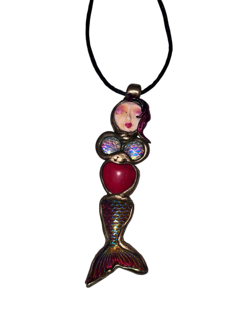 Mermaid Serenity Face Necklace