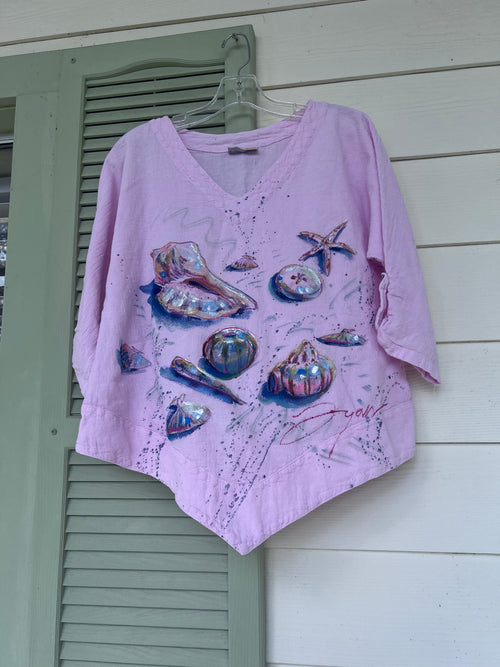 Shells Lilac Hand Painted Top