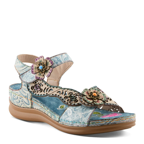 Script L'Artiste Sandals Blue Multi