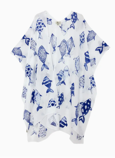 Sunny Kimono 71409 Blue & White