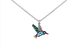 9278 Hummingbird Necklace Multicolor