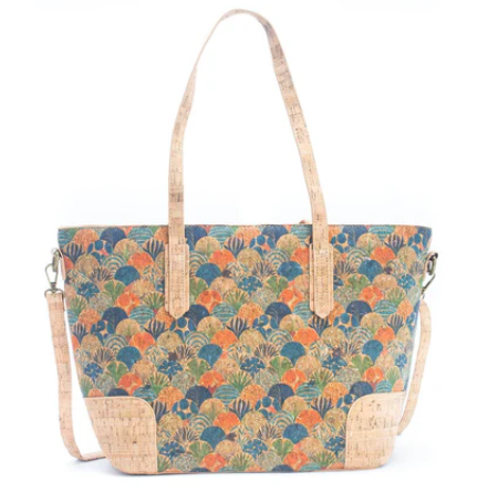 Large and Roomy Natural Cork Tote Bag - 022