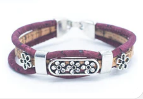 Floral Handmade Cork Bracelet 427
