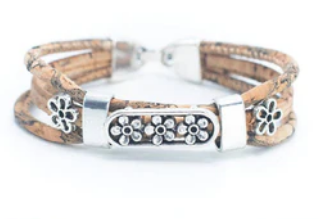Floral Handmade Cork Bracelet 427